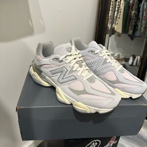 New Balance Women's Pink and Cream Sneakers